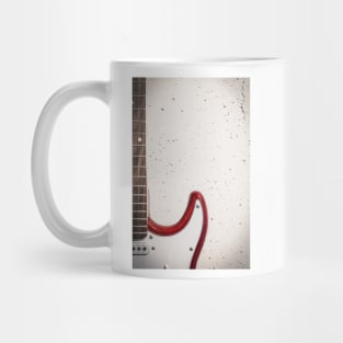 Red electric close-up against white raw wall Mug